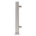 CRL PP45EBS Brushed Stainless 18 High 1-1/2 Round PP45 Contemporary Series Straight Front Counter/Partition End Post