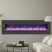 Sierra Flame by Amantii Wall Mount/Flush Mount 72-Inch Electric Fireplace with Steel Surround