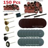 MTP Â® 150 Pcs Rotary Power Tool Accessory Kits Set Suit for Dremel 3000 4000 8220-2/28 395 7700-1/15 4000 3/34 Milwaukeen Nextec 1/8 Shank Hobbyy Clean Polish Sanding Drum Brass Nylon Wheel