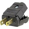 Leviton Residential Thermoplastic Non-Grounding Polarized Plug 1-15P 20-16 AWG 2 Pole, 2 Wire (Pack of 10)