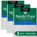 14x14x1 (13_3/4x13_3/4) Pure Green Plus Carbon Eco-Friendly Air Filters 3 Pack