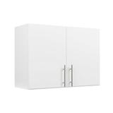 Prepac White Cabinet: Elite Wall Cabinet WEW-3224 Garage Cabinet with Storage Shelf Stackable 16 D x 32 W x 24 H Perfect as a Garage Storage Cabinet with Doors and Shelves.