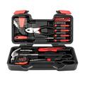 Winado 39 Pcs Tool Kits General Home Hand Tool Set with Tool Storage Case Red