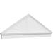 Ekena Millwork 82 W x 27-3/8 H x 2-3/4 P (Pitch 6/12) Peaked Cap Sunburst Architectural Grade PVC Combination Pediment