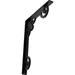 Ekena Millwork 1 1/2 W x 12 D x 15 H Fleur De Lis Wrought Iron Bracket (Single center brace) Powder Coated Black