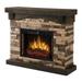 Muskoka 42-in Sable Mills Electric Fireplace -Tan Faux Stone Mantel Free Standing