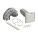 Broan 4 in. W x 4 in. L White Resin Wall Ducting Kit