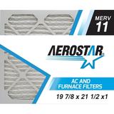 Aerostar 19 7/8x21 1/2x1 MERV 11 Pleated Air Filter 19 7/8 x 21 1/2 x 1 Box of 4 Made in the USA