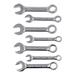 K Tool International 41700 Metric Short Combination Wrench Set for Garages Repair Shops and DIY 12 Point Heat-treated Chrome Vanadium Steel Sizes 10 12 13 14 15 17 and 18mm 7 Piece