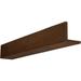 4 W x 10 H x 10 L 2-Sided (L-beam) Sandblasted Endurathane Faux Wood Ceiling Beam Pecan