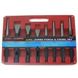 8 Piece Heavy-Duty Jumbo Large Mechanic s Steel Metal Punch and Chisel Tool Set