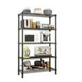 Ktaxon 5-Tier Wire Shelving 35 L x 14 W x 71 H Kitchen Garage Storage Rack Shelf for Pantry Closet Black Capacity for 330 lbs