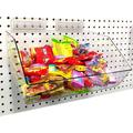 Clear Pegboard Acrylic Bins Extra Wide Large Bin for Peg Wall 12 W x 5.5 H x 11.5 D 10 Pack