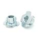 100 Qty 3/8-16 x 7/16 Zinc Plated Four Prong Tee Nuts (BCP683)