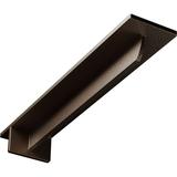 Ekena Millwork 3 W x 16 D x 2 H Heaton Hidden Support Steel Bracket w/ 12 Support Depth Hammered Dark Bronze