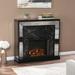 SEI Furniture Trandling Mirrored Faux Marble Fireplace 44 x 40 Freestanding Indoor Electric Fireplaces
