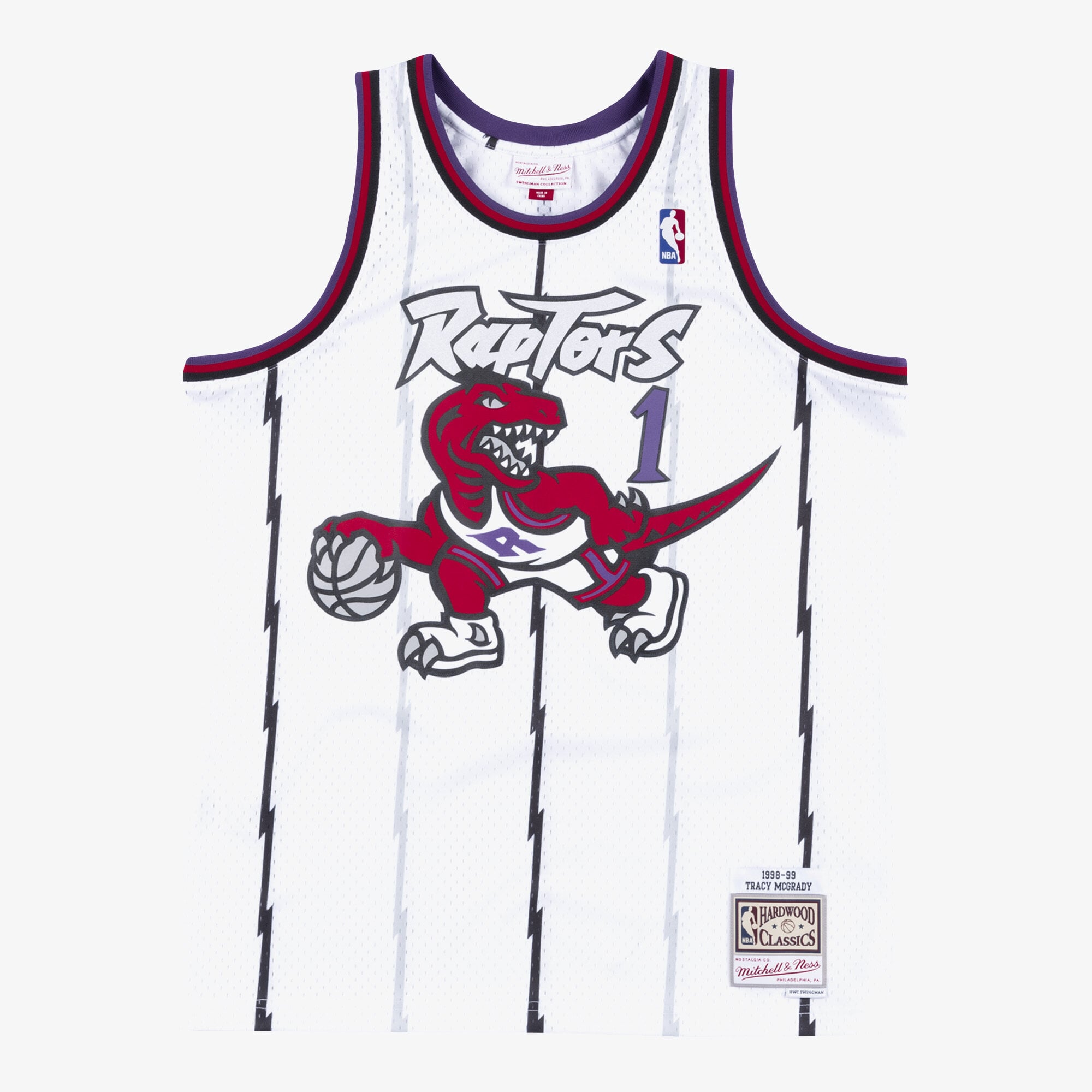 Maillot Swingman Toronto Raptors 1998-99 Mitchell & Ness – Blanc – Tracy McGrady - Homme Taille: S
