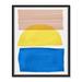 AllModern Salvatore Mullholland II by Isabelle Z - Floater Frame Painting on Canvas in Blue/Orange/Yellow | 21.5 H x 17.5 W x 2 D in | Wayfair