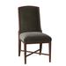 Fairfield Chair Clayton Upholstered Side Chair Upholstered in Green/Brown | 38 H x 20 W x 27 D in | Wayfair 8821-05_9953 35_Walnut