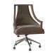 Fairfield Chair Caldwell Task Chair Wood/Upholstered/Metal in Brown | 41 H x 25.5 W x 26.5 D in | Wayfair 5229-1N_9953 17_Hazelnut