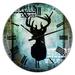 East Urban Home Lodge Whitetale Lodge - Oversized Cottage Wall Clock Metal in Green | 29 H x 29 W in | Wayfair D958E0812B994DB38E4BDDC78A8F7792