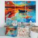 East Urban Home Boat During Evening Glow At The Lake IV - 3 Piece Wrapped Canvas Painting Canvas in Blue | 28 H x 36 W x 1 D in | Wayfair