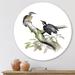 East Urban Home Vintage Birds In The Wild VIII - Traditional Metal Circle Wall Art Metal | 23" H x 23" W x 1" D | Wayfair