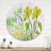 East Urban Home Vintage Lotus Pond - Lake House Metal Circle Wall Art Metal in Green | 23" H x 23" W x 1" D | Wayfair