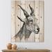 East Urban Home Monochrome Portrait Of Goat I - Farmhouse Print On Natural Pine Wood in Brown/Gray/Green | 20 H x 10 W x 0.78 D in | Wayfair