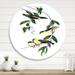 East Urban Home Vintage Bird III - Traditional Metal Circle Wall Art Metal in Green | 11 H x 11 W x 1 D in | Wayfair