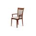 Copeland Furniture Morgan Upholste Solid Wood Arm Chair Fabric in Red | 37.5 H x 21.5 W x 22 D in | Wayfair 8-MOR-32-33-Linen Silver