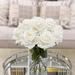 Flovery Real Touch Roses Centerpiece In Tall Glass Vase Polyester/Polysilk | 13.5 H x 12.5 W x 12.5 D in | Wayfair 855181398W