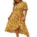 Women Boho Dresses Plus Size Floral Sleeveless Midi Dress Casual Loose Baggy Long Dresses Summer Beach Dresses Bohemian Printed Sundress