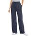 Woman Within Women's Plus Size Sport Knit Straight Leg Pant