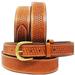 Mens 1-1/2" Western 100% Cow Leather Basket Weave Tooled Ranger Belt 26RAA104