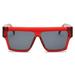 Wuffmeow Unisex Large Square Sunglasses Designer Retro Mirror Frame UV400 Sunglasses