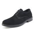 Bruno Marc Men's Suede Leather Dress Oxfords Shoes Casual Lace Up Wing Tip US Sneakers LG19001M BLACK Size 8