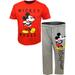 Disney Men's Disney's Mickey Mouse Classic Tee and Lounge Pant Pajama Set (Medium)