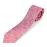 Men's Cotton Skinny Necktie Tie Bright Rainbow Nep Chambray Pattern - 2 1/2" Width