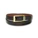 Biagio Croc Embossed DARK BROWN Men's Bonded Leather Belt Gold-Tone Buckle