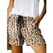 Sexy Dance Workout Yoga Shorts for Women Athletic Hot Shorts Pants Ladies Casual Running Workout Shorts Sports Fitness Jersey Shorts Brown Leopard XL