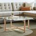 Gus* Modern Quarry Square Coffee Table Wood in Brown | 15 H x 35 W x 35 D in | Wayfair KSCTQURO-CLEGLA-AN