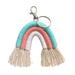 Nordic Kids Room Rainbow Hanging Decoration,Rainbow Keychains Child Room Decoration,Boho Cotton Rope Wallet Decoration