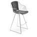 sohoConcept Zebra Wire Stool Upholstered/Metal in Black/Brown | 35 H x 23 W x 24 D in | Wayfair ZEBC-WIRC-CHR-003