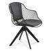 sohoConcept Zebra Sword Swivel Arm Chair Faux Leather/Upholstered in Black | 31.5 H x 24 W x 23 D in | Wayfair ZEBG-SWO-BLK-003