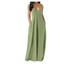 Xingqing Women Summer Female Maxi Dress Casual Plus Size V-Neck Sleeveless Printed Long Dresses