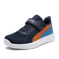 Dream Pairs Kids Sneakers Boys Girls Mesh Strap Sporty Youth Tennis Shoes Zoom-K Navy/Blue/Orange Size 1