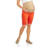 Maternity Full Panel Colored Bermuda Shorts