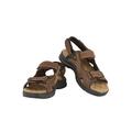 LUXUR - Mens Leather Sandals Open Toe Outdoor Hiking Sport Sandals Waterproof Summer Beach Shoes