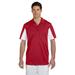 Men's Side Blocked Micro-PiquÃ© Polo - RED/ WHITE - S